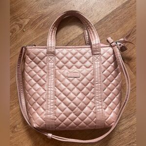 Vera Bradley Rose Quartz Mini Vera Tote  Rosewood color